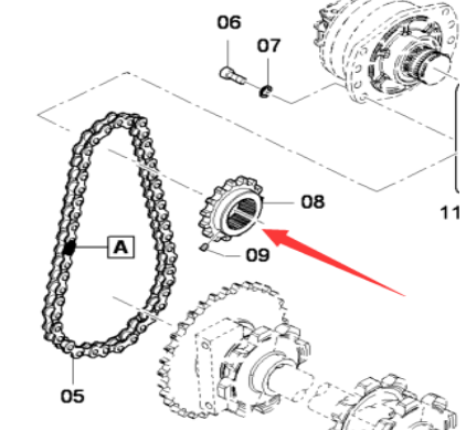 Danapak scraper sprocket part number 4812027627